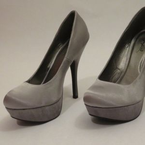 Qupid Silver High Heels